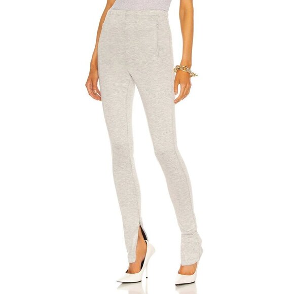 WARDROBE.NYC Side Zip Leggings in Grey Marl XSmall New Womens Skinny Pants - Picture 3 of 16